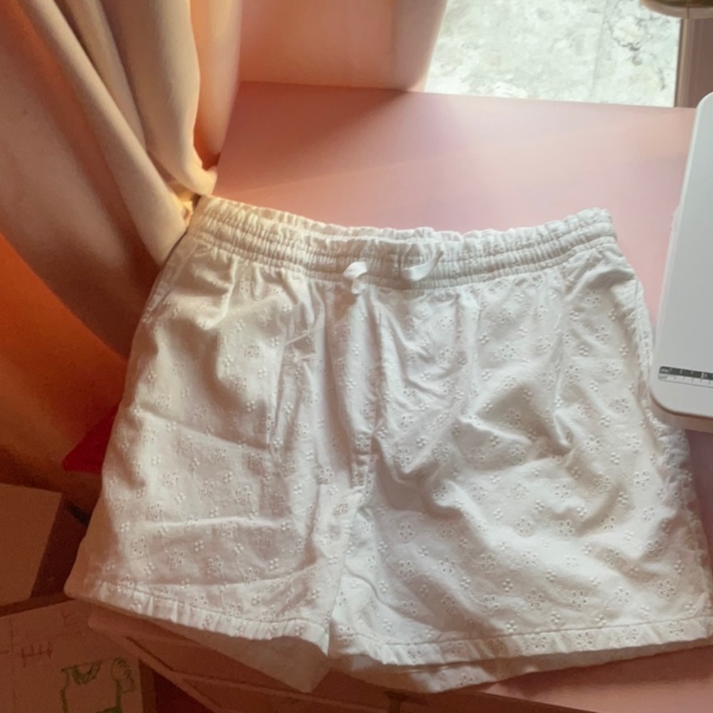 White Eyelet Women's Shorts